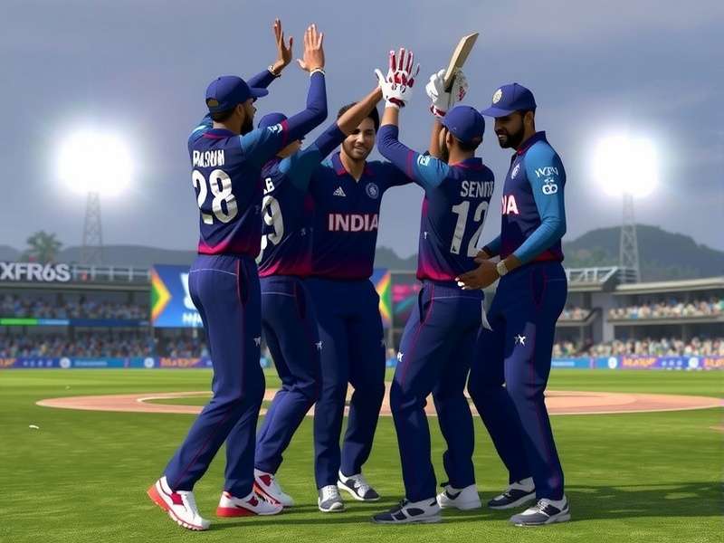 Indian Players Celebrating in Vadodara Champions